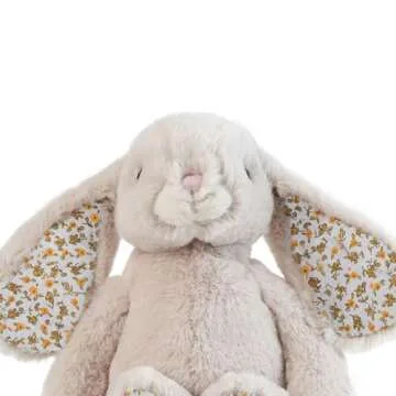 DILLY DUDU Blossom Bunny Rabbit Stuffed Animal Plush Toy Best Gifts 10-Inch（Beige）