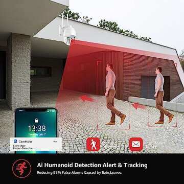 BOAVISION Security Cameras Wireless Outdoor,Home Security Surveillance Camera System,360° View WiFi Pan Tilt,Floodlight Color Night Vision,Motion Detection Tracking,2 Way Talk,SD Card Storage