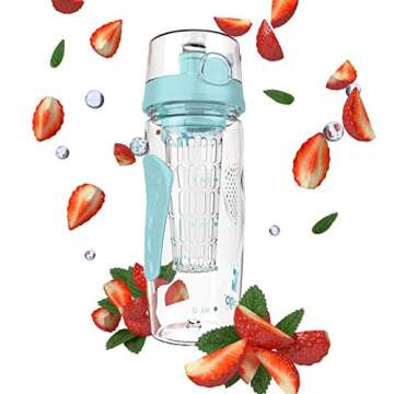 32oz Bevgo Fruit Infuser Bottle with Hydration Tracker