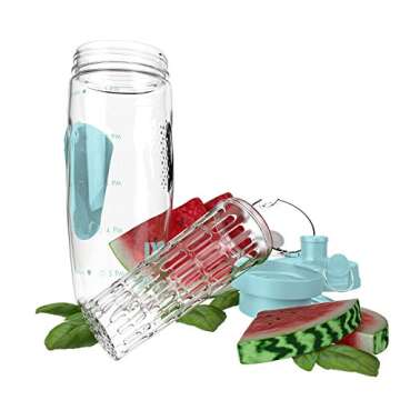 32oz Bevgo Fruit Infuser Bottle with Hydration Tracker