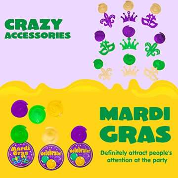 JOYIN 25 PCS Mardi Gras Hanging Decorations Set