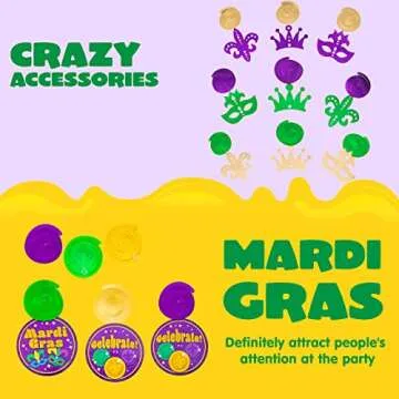 JOYIN 25 PCS Mardi Gras Hanging Decorations Set