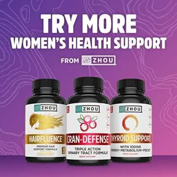 Zhou Nutrition Evening Primrose Oil Capsules, Supports Hormone Balance for Women, PMS and Menopause Support, Cold Pressed, Lab Verified and Hexane Free - 1300mg 10% GLA, 90 Servings, 3 Month Supply