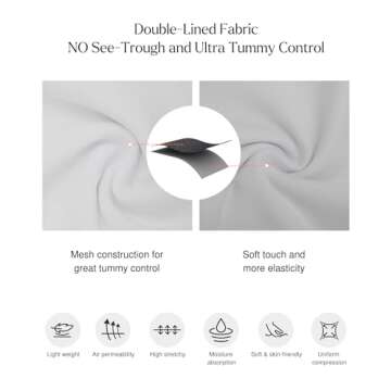 Popilush Thong Shapewear Tummy Control Deep V Neck Slimming Tank Tops for Women Sculpting Thong Body Shaper X-Large