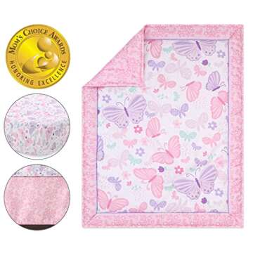 The Peanutshell 3 Piece Baby Crib Bedding Set for Girls - Newborn, Infant & Toddler Nursery Bed Set ...