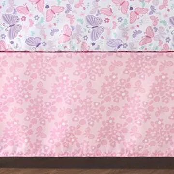 Butterfly Theme Crib Bedding Set for Girls 3 Piece Set
