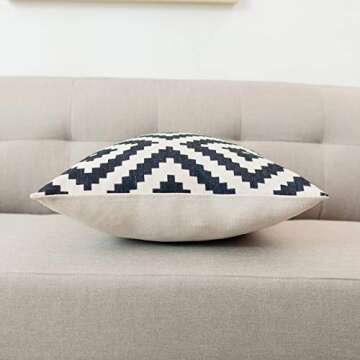 YeeJu Geometric Decorative Throw Pillow Covers 24x24 Inches