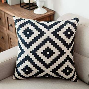 YeeJu Geometric Decorative Throw Pillow Covers 24x24 Inches