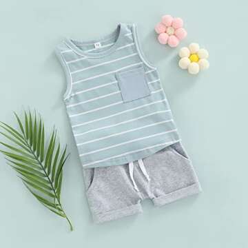 xiqaalombvt Baby Boy Summer Outfit Cute Summer Clothes