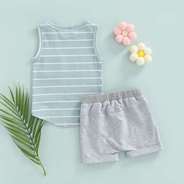 xiqaalombvt Baby Boy Summer Outfit Cute Summer Clothes