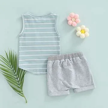 xiqaalombvt Baby Boy Summer Outfit Cute Summer Clothes