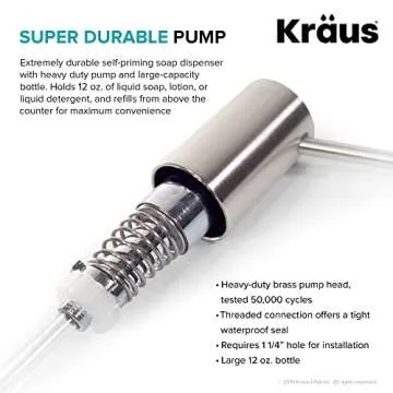 Kraus Kitchen Soap Dispenser 12 oz of Liquid, KSD-41MB