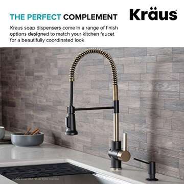Kraus Kitchen Soap Dispenser 12 oz of Liquid, KSD-41MB