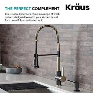 Kraus Kitchen Soap Dispenser 12 oz of Liquid, KSD-41MB