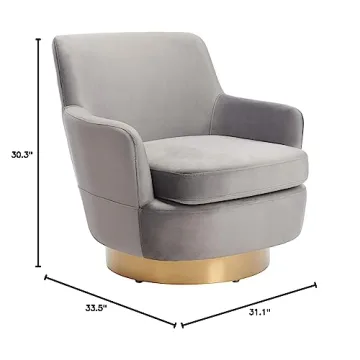 Elegant Dark Grey Velvet Swivel Chair for Stylish Homes