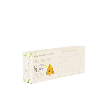 12 Piece Tegu Magnetic Tram Building Block Set, Rainbow