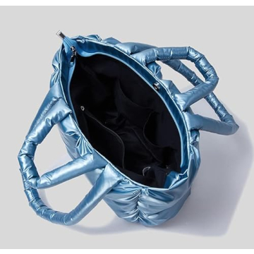 Chic Puffer Shoulder Bag Mini Tote for Women 2024