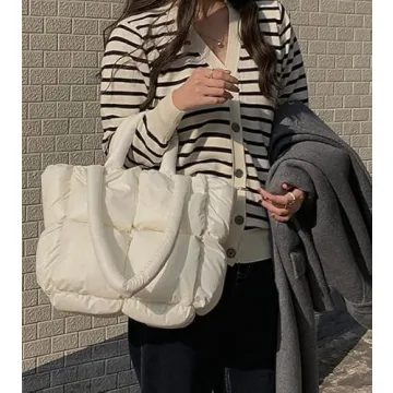 Chic Puffer Shoulder Bag Mini Tote for Women 2024