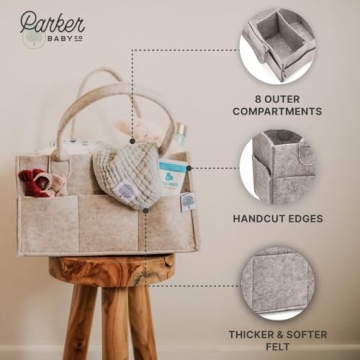 Parker Baby Diaper Caddy - Stylish Nursery Organizer