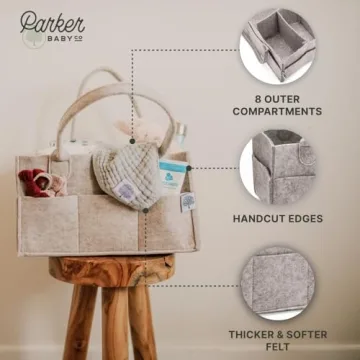 Parker Baby Diaper Caddy - Stylish Nursery Organizer