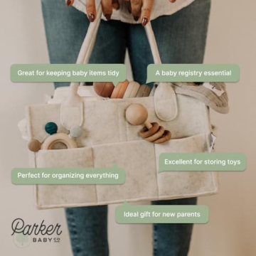 Parker Baby Diaper Caddy - Stylish Nursery Organizer