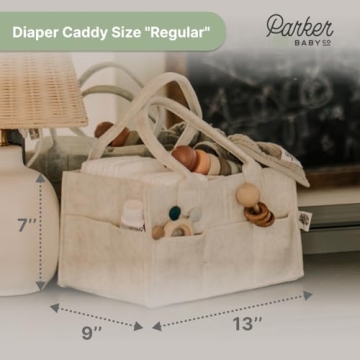Parker Baby Diaper Caddy - Stylish Nursery Organizer