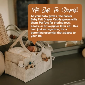 Parker Baby Diaper Caddy - Stylish Nursery Organizer