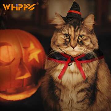 WHIPPY Adjustable Vampire Cloak Pet Costume for Halloween