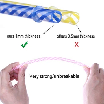 Colorful Dakoufish Reusable Plastic Straws BPA Free