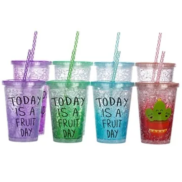 Colorful Dakoufish Reusable Plastic Straws BPA Free
