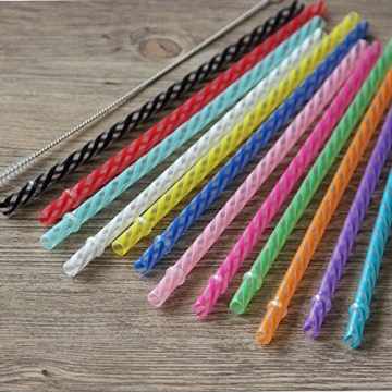 Colorful Dakoufish Reusable Plastic Straws BPA Free