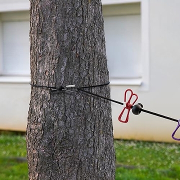 2 Pack Retractable Travel Clotheslines with 12 Clothespins