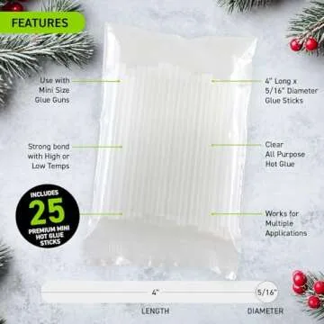 Hot Glue Gun, Surebonder Mini Size 10W High Temperature Glue Gun Kit with 25 Glue Sticks