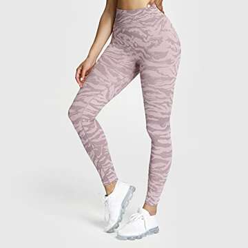 Aoxjox Women's Scrunch Butt Lifting Leggings in Mallow Purple