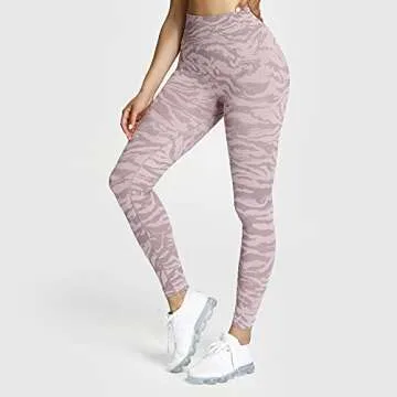 Aoxjox Women's Scrunch Butt Lifting Leggings in Mallow Purple