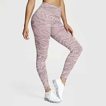 Aoxjox Women's Scrunch Butt Lifting Leggings in Mallow Purple