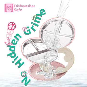 Bakpoco Stainless Steel Baby Plate with Suction Set