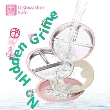 Bakpoco Stainless Steel Baby Plate with Suction Set