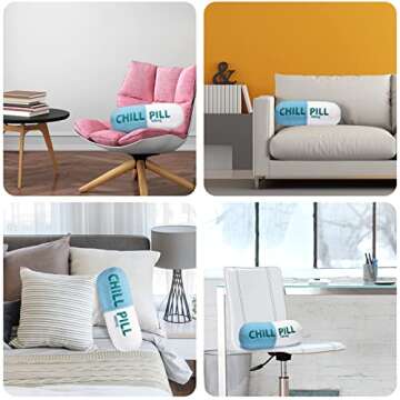 HZ MY Chill Pill Pillow - Chill Pillow for Aesthetic Room Decor, Double-Sided Wool Pill Pillows for Gifts, Comes with Zipper for Easy Cleaning.