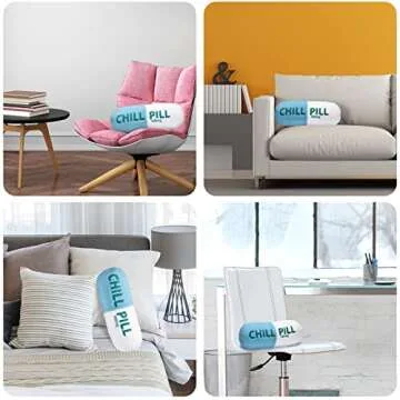HZ MY Chill Pill Pillow - Chill Pillow for Aesthetic Room Decor, Double-Sided Wool Pill Pillows for Gifts, Comes with Zipper for Easy Cleaning.