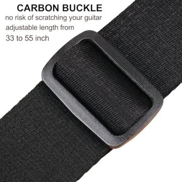 MAXSEEN Guitar Strap with Adjustable Leather Ends for Musicians