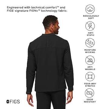 FIGS Zapote Men’s Scrub Jacket - Stylish Comfort