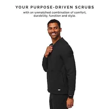 FIGS Zapote Men’s Scrub Jacket - Stylish Comfort