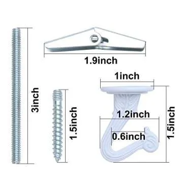 LIFEUNITE White Ceiling Hooks for Hanging Plants