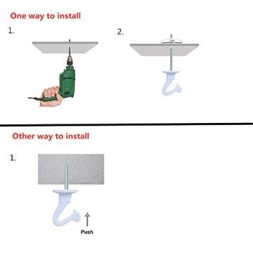 LIFEUNITE 6 Sets White Ceiling Hooks for Hanging Plant, Heavy Duty Swag Toggle Hooks with Hardware (White)