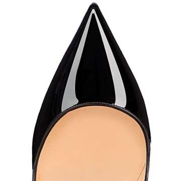 FSJ Women Classic Pointed Toe High Heels Sexy Stiletto Pumps Office Lady Dress Shoes Size Black Size 8