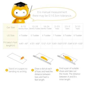 BMCiTYBM Baby Walking Sneakers for Toddlers 18-24 Months