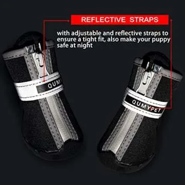 QUMY Dog Shoes for Small Dogs - Waterproof and Skid-Resistant Boots