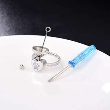 Heartfelt 925 Sterling Silver Pet Ashes Memorial Ring