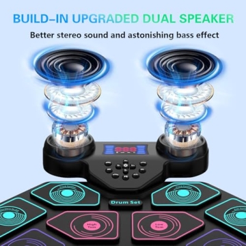 YUOIOYU Portable Electric Drum Set Perfect for All Ages